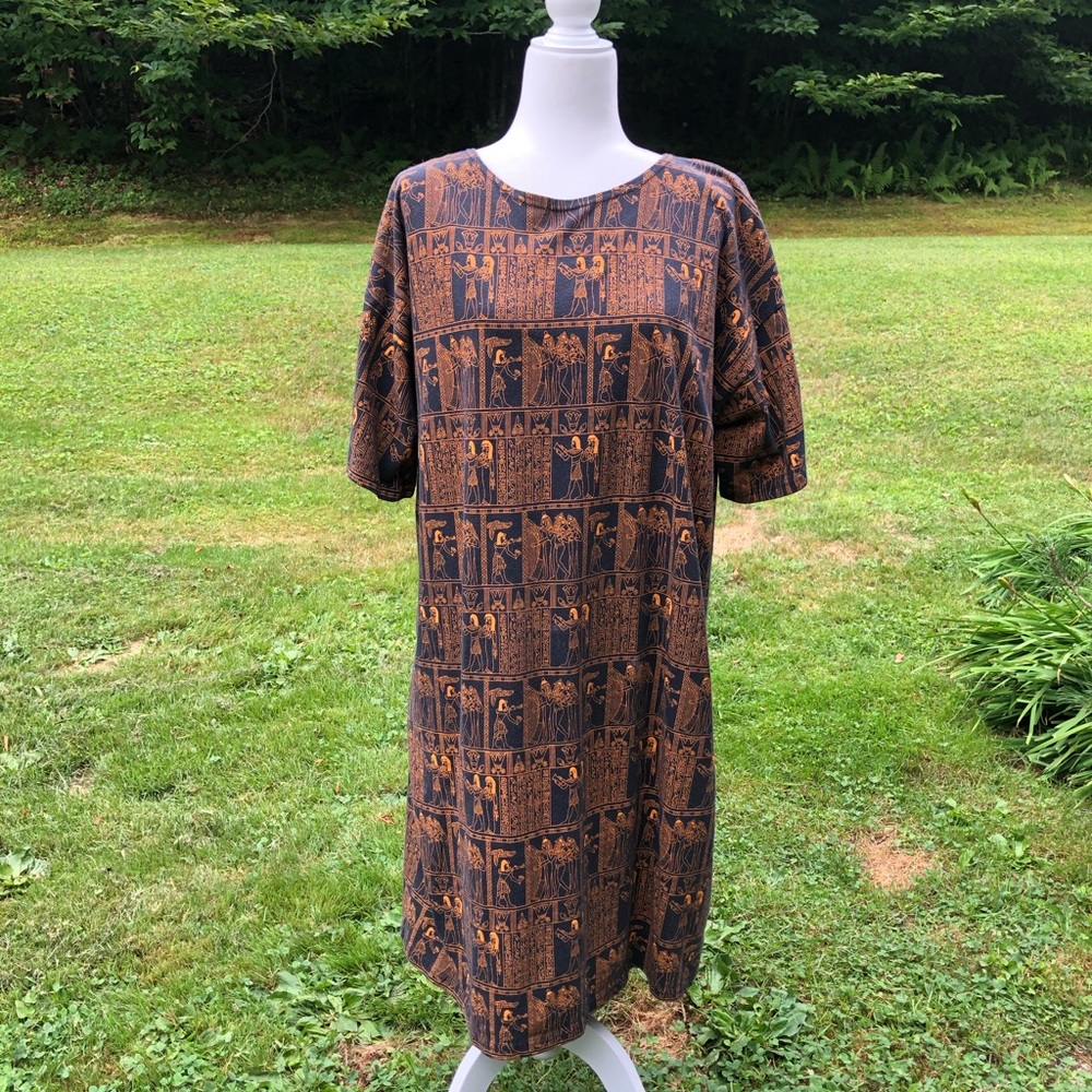 Vintage hieroglyphs shift dress